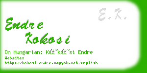 endre kokosi business card